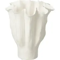 J-Line Vase calyx ceramic white medium
