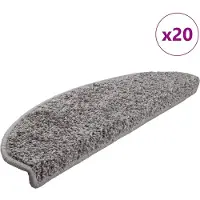 vidaXL Trapmatten 20 st 65x21x4 cm Grijs Halfrond Groot