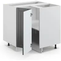 Vicco Fame-Line Hoekkast – 80.5 cm, WB Marmer Antraciet landhuis