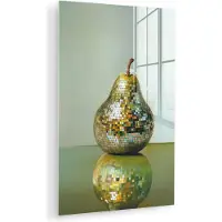 MuchoWow Glasschilderij 120x180 cm - Schilderij acrylglas - Fruit - Disco - Art - Glitter - Foto op glas - Muurdecoratie woonkamer - Wanddecoratie slaapkamer - Schilderijen