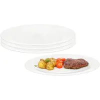 Excellent houseware bord - 8x - transparant - kunststof - 23 cm - campingservies