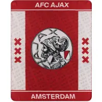 Ajax -fleeceplaid wit-rood-wit