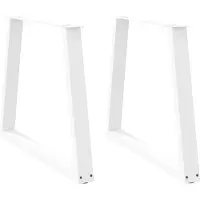 vidaXL Eettafelpoten 2 st V-vormig 80x(72-73,3) cm staal wit