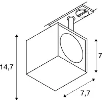 SLV 143351 230V-railsysteem lamp GU10 Wit