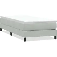 vidaXL Boxspring zonder matras fluweel lichtgrijs 80x220 cm