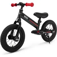 Vrooomy MINI Loopfiets voor Kinderen vanaf 3 jaar – Officieel Gelicentieerd met Verstelbaar Zitje – Luxe Loopfiets met 12 Inch Wielen & Rubberen Luchtbanden – Zwart