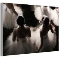MuchoWow Aluminium schilderij 180x120 cm - Wanddecoratie metaal - Ballet - Ballerina - Dans - Metalen muurdecoratie woonkamer - Decoratie industrieel - Foto op dibond - Industriële accessoires slaapkamer