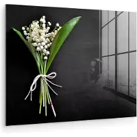 MuchoWow Glasschilderij 160x120 cm - Schilderij acrylglas - bloemen-5-1-1 - Foto op glas - Muurdecoratie woonkamer - Wanddecoratie slaapkamer - Schilderijen