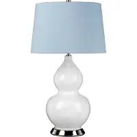 ELSTEAD LED Tafellamp ISLA | 1X E27 Max 60W | Polished Nickel, White, Blue