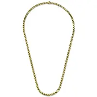 Frank 1967 7FN-0054 Stalen Koordcollier - Ketting - 60cm - 4mm Dikte - Staal - Antraciet - Cadeau voor mannen