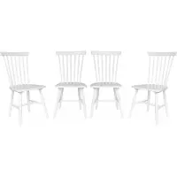 Sweeek Hevea houten stoel (set van 4) Wit