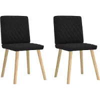 vidaXL Eetkamerstoelen 2 st stof zwart
