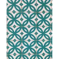 Rasch Arabica Behang Tegels turquoise 524727