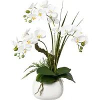 Kopu kunstbloem orchidee 46 cm met bloempot phalaenopsis