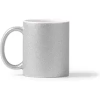 Roly Keramische Zilverkleurige mok met glittereffect is speciaal ontworpen voor sublimatie en heeft een inhoud van 350 ml.