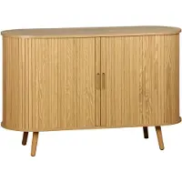 Sweeek Scandinavisch dressoir met 2 schuifdeuren 120cm Naturel