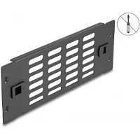 DeLOCK 10 inch ventilatiepaneel | toolfree | 2U | zwart
