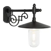 Ks Verlichting Merano Stallamp - Zwart - Klassieke wandlamp - E27 - Aluminium