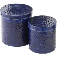 J-Line Set van 2 Box Pag Iron Blauw