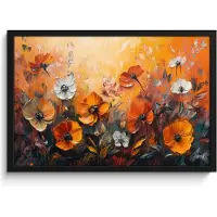 PosterMonkey Poster in lijst - Fotolijst 60x40 cm - Posters - Bloemen - Abstract - Herfst kleuren - Modern - Natuur - Posterlijst zwart - Decoratie - Wanddecoratie woonkamer - Muurdecoratie slaapkamer