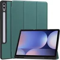 Ntech Tablet Hoes Geschikt voor Samsung Galaxy Tab S10 Plus / S9 FE Plus hoes Pine Groen tri-fold bookcase met auto/wake functie