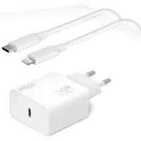 Phreeze Snellader geschikt voor Lightning naar usb C Kabel 1 Meter - 40w - Geschikt voor Apple iPad iPhone Oplader usb C Adapter Lader Stekker
