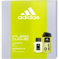 Adidas - Pure Game - 1x Eau de Toilette 50ml & 1x Body, Hair & Face 3 in 1 Showergel 250ml - Geschenkset voor Mannen