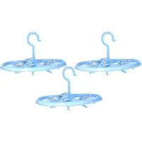 Did Droogcarrousel/droogmolen - 3x - blauw - met 12 knijpers - 26,5 cm