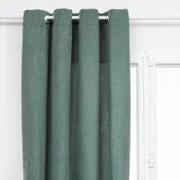 Atmosphera Clem Gordijn 140x260cm - Gordijnen kant en klaar met haakjes ringen - Lindegroen