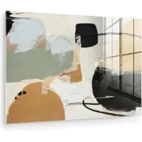 MuchoWow Glasschilderij 180x120 cm - Schilderij acrylglas - Paint - Abstract - Kleuren - Foto op glas - Muurdecoratie woonkamer - Wanddecoratie slaapkamer - Schilderijen