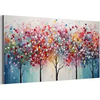 MuchoWow Aluminium schilderij 160x80 cm - Wanddecoratie metaal - Kunst - Bomen - Natuur - Acryl - Metalen muurdecoratie woonkamer - Decoratie industrieel - Foto op dibond - Industriële accessoires slaapkamer