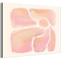 MuchoWow Aluminium schilderij 180x120 cm - Wanddecoratie metaal - Bloemen - Roze - Natuur - Boho - Metalen muurdecoratie woonkamer - Decoratie industrieel - Foto op dibond - Industriële accessoires slaapkamer
