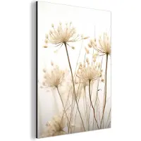 MuchoWow Aluminium schilderij 120x160 cm - Wanddecoratie metaal - Bloemen - Wit - Zonlicht - Metalen muurdecoratie woonkamer - Decoratie industrieel - Foto op dibond - Industriële accessoires slaapkamer