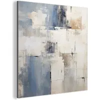 MuchoWow Aluminium schilderij 90x90 cm - Wanddecoratie metaal - Aquarel - Abstract - Kunst - Metalen muurdecoratie woonkamer - Decoratie industrieel - Foto op dibond - Industriële accessoires slaapkamer