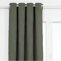 Atmosphera Maëly Gordijn 135x260cm - Gordijnen kant en klaar met haakjes ringen - Kakigroen