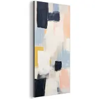 MuchoWow Aluminium schilderij 80x160 cm - Wanddecoratie metaal - Kunst - Wit - Abstract - Modern - Metalen muurdecoratie woonkamer - Decoratie industrieel - Foto op dibond - Industriële accessoires slaapkamer