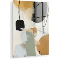 MuchoWow Glasschilderij 90x120 cm - Schilderij acrylglas - Paint - Abstract - Kleuren - Foto op glas - Muurdecoratie woonkamer - Wanddecoratie slaapkamer - Schilderijen