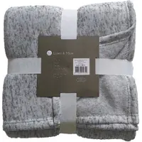 2lif Melange plaid grijs 130x170cm