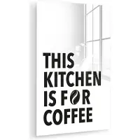 MuchoWow Glasschilderij 120x180 cm - Schilderij acrylglas - Quotes - Koffie - Bonen - Modern - Foto op glas - Muurdecoratie woonkamer - Wanddecoratie slaapkamer - Schilderijen