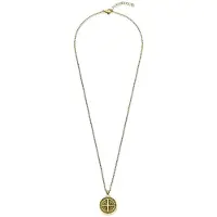 Frank 1967 - 7FN-0072 - ketting heren hanger - kompas - 14K ipg - 20 mm - 50+3.5 cm - Cadeau voor mannen