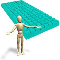 AKS Standaard Zorgbedmatras Schuimstofmatras 14cm dik - 90cm breed 200cm lengte