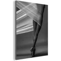 MuchoWow Aluminium schilderij 90x120 cm - Wanddecoratie metaal - Vrouw - Ballet - Dans - Lichaam - Metalen muurdecoratie woonkamer - Decoratie industrieel - Foto op dibond - Industriële accessoires slaapkamer
