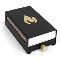 Nordic Flame Luxe Luciferdoos - vakje voor gebruikte lucifers - Zwart/Goud -