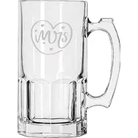 Libbey Gegraveerde bierpul 1ltr Mrs. In hartje