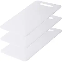 Benson Snijplank - 3x - wit - kunststof - 14 x 24 cm - vaatwasser bestendig - Keuken voedsel bereiden