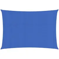 vidaXL Zonnezeil 160 g/m² rechthoekig 4x6 m HDPE blauw