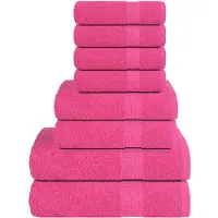 vidaXL 8-delige Handdoekenset FROGN 360 g/m² roze