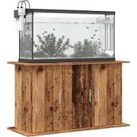 vidaXL Aquariumstandaard 101x41x58 cm bewerkt hout oud houtkleurig