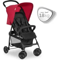 Hauck Sport kinderwagen - rode kinderwagen met zwenkwielen aan de voorkant