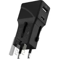 Rolling Square Pocket reisadapter zwart